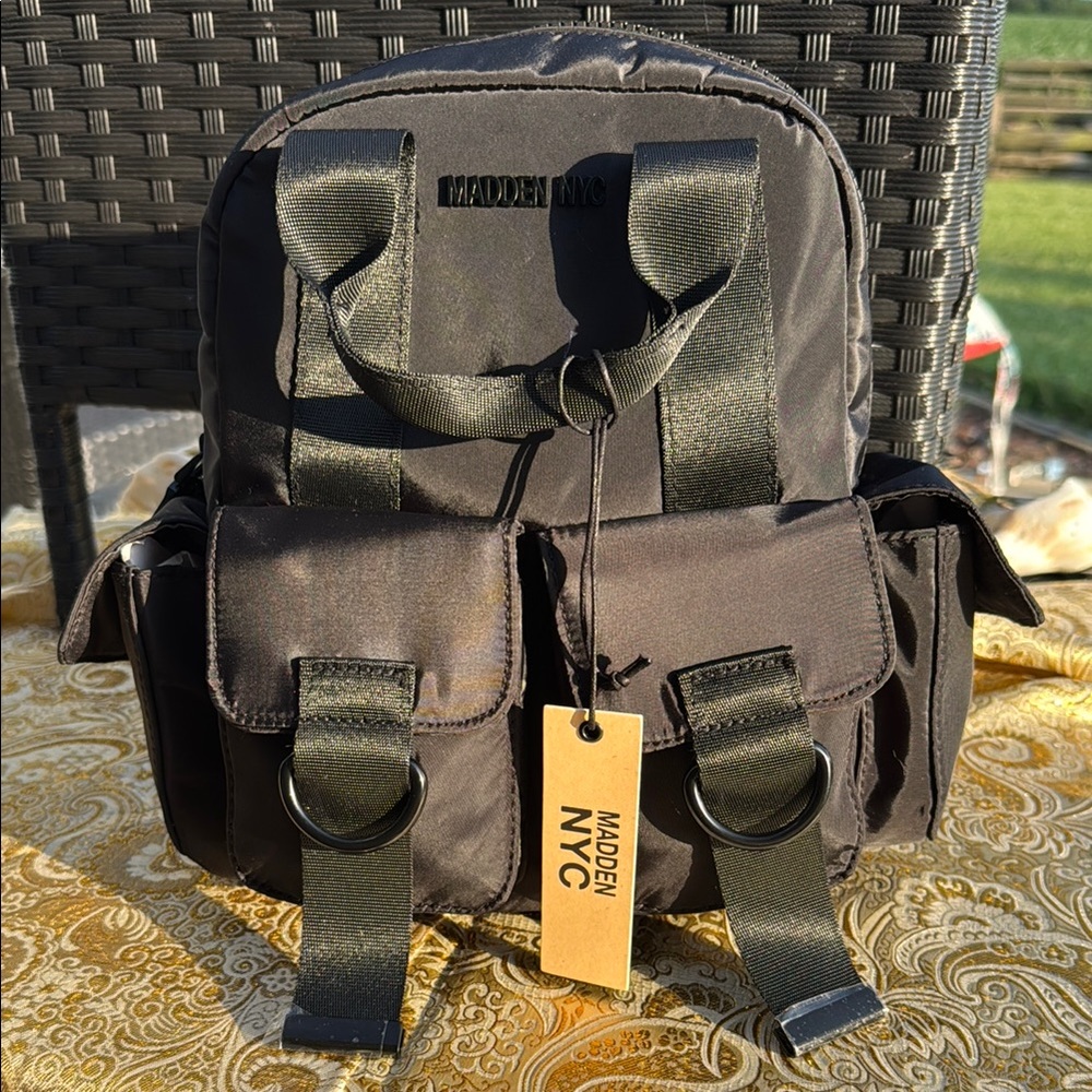 Black Men's Madden NYC Cargo Backpack